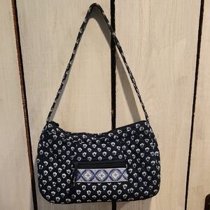 Vera Bradley Navy and White Patterned Shoulder Bag